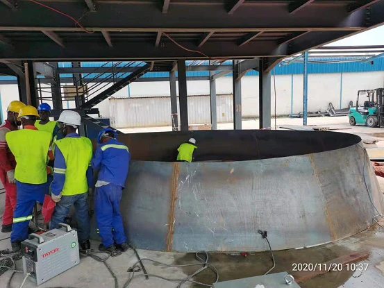 The installation of 30,000 t/year detergent powder production line in Zambia is proceeding smoothly